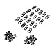 Walfront 20 Sets Metal Boot Hooks Lace Fittings with ivets for Camp Hike Climbing Repair Leather Boot Shoes Repair Buckle