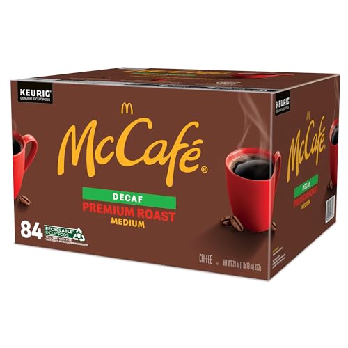 MCCAFE PREMIUM ROAST DECAF, KEURIG SINGLE SERVE K-CUP PODS, MEDIUM ROAST COFFEE PODS, 84 COUNT