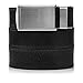 SlideBelts Top Grain Leather Ratchet Belt (Black with Silver Buckle, Up to 48