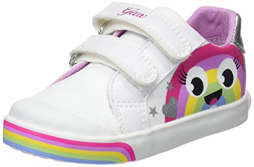 Geox Baby B Kilwi Girl C Ballet Flat, White/Multi-Coloured, 5 UK Child