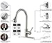 HOMY Kitchen Faucets with Pull Down Sprayer, SUS304 Stainless Steel Brushed Nickel, Hot & Cold Water Kitchen Sink Faucet with Two-function Nozzle, Single Handle Kitchen Faucet with Sprayer