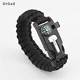 New Multi Purpose Emergency Survival Bracelet Paracord Fashion Sport Adjustable OutDoor Adventure Bracelet For Men Women Kids With Fire Starter Compass Whistle Fishing Tools Blade Rope Strong Hand