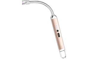 ARECTECH Lighter Electric Lighter Arc Candle Lighter Flameless Rechargeable Lighter USB Long Lighters for Candle Cooking BBQs Fireworks Gold