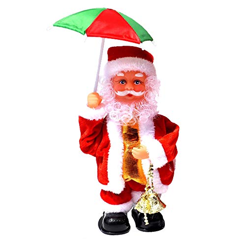 LOHOME Funny Wiggle Hip Christmas Santa Claus Singing Electric Toys, Xmas Decoration Gifts Children (Umbrella)