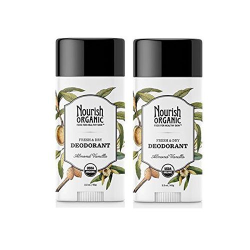 Nourish Organic Fresh and Dry Deodorant with Almond and Vanilla Extracts , 2.2 fl. oz. (Pack of 2)