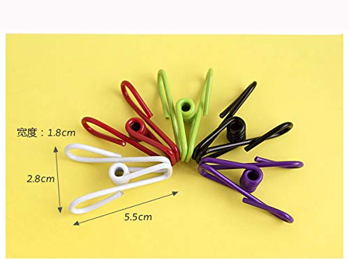 DLOnline 30 Pack Colorful Steel Wire Clips,Multi-Purpose Clothesline Utility Clips,Windproof Clothespin Wire Clips - Thumbnail 3