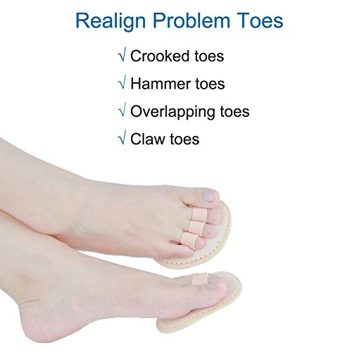 image for Dr.Tu Triple Toes Straightener,Hammer Crooked Overlapping Toe Splint C