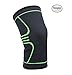 Relax Artist Compression Knee Brace Knee Sleeve Support for Sports, Running, Jogging, Basketball, Joint Pain Relief, Arthritis and Injury Recovery, Men and Women, Green, Single