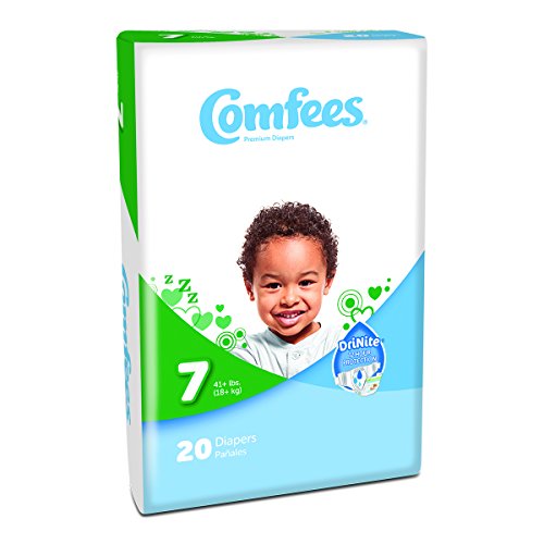 Attends Comfees Premium Baby Diapers Size 7, Case of 80