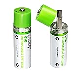Rechargeable AA Battery, R6 Chargeable Integrated USB Charg Batteries 1450mAh 1.2V, 2 Cell Pack
