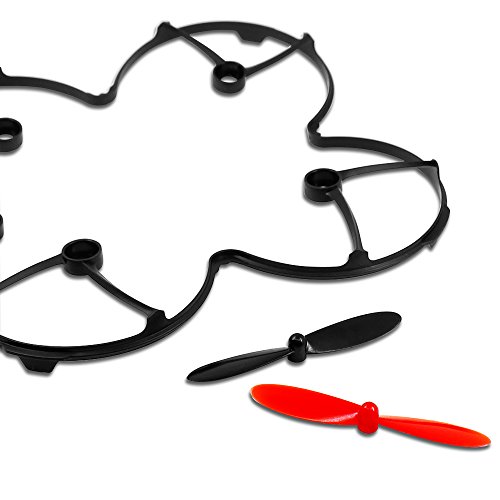 Mini-RC-Quadcopter-ersetzen-Kit-inklusive-Propeller-Stuetze-und-Schutz-Schutzhuelle-fuer-Hubsan-X4-H107C-H107D-Quadcopter-Spielzeug-von-AFUNTA