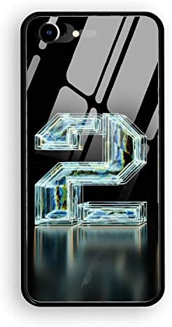 Christmas New Year 2018 iPhone 8 Case iPhone 7 Case, Clear Tempered Glass Back and TPU Shock Absorption Bumper Full Protective Case for iPhone 7/iPhone 8