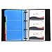 MaxGear Business Card Book Holder Professional Business Card Holders Name Card Organizer Credit Card Holder with 5 Color Index Tabs Blue