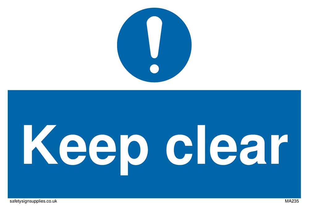 Pack of five - Keep Clear Sign - 150x100mm - A6L