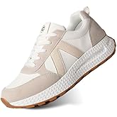 Chouiss Sports Shoes for Women Athletic Walking Shoes Color Block Platform Classic Lace-up Shoes for Walking,Running,Shopping
