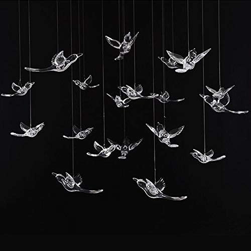 BESTIRTOOL Acrylic Hummingbird, Simulated Crystal Bird, Bird Hangers for Wedding Celebration, Hotel Layout, Window Ceiling Aerial Decoration(Free Hanging Line) (10)
