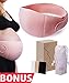 LucyVee Maternity Belt - Comfortable Pregnancy Support for back & pelvic pain relief with adjustable straps. Ergonomic shape, breathable fabric, one size, nude