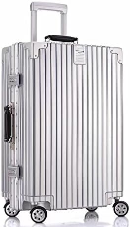 KLONE Aluminum &amp; PVC 29" Multiwheel Hardside Spinner Trolley Suitcase (Silver)