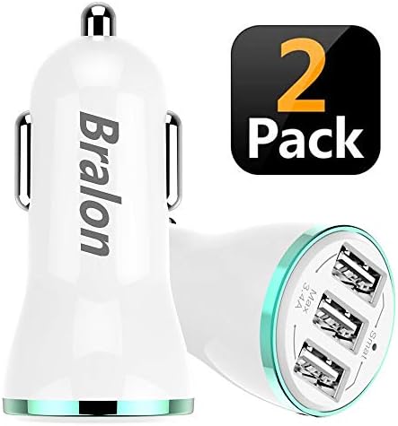 Bralon USB Car Charger[2-Pack],24W/4.8A Rapid Car Charger Compatible with Phone 12(Pro Max)/12 mini/11 Pro Max/Xs/Xs max/Xr/X/8,G.alaxy Note S10/S9/S8 and More