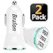 Bralon USB Car Charger[2-Pack],18W/3.4A Rapid Car Charger with Smart ID Compatible for iPhone 11/11 Pro/11 Pro Max/Xs/Xs max/Xr/X/8/7,iPad Pro/Air/Mini,Galaxy Note S10/S9/S8/S7,LG,Nexus,HTC and More primary