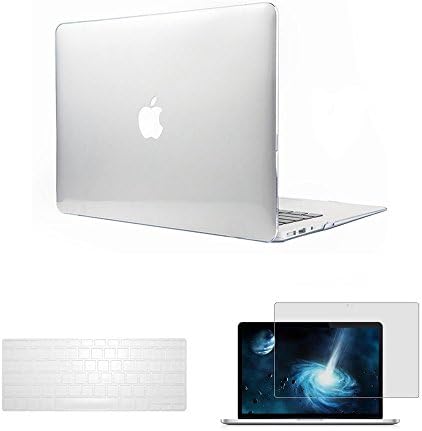 2016 Macbook Pro 13" Case Cover, 2win2buy Slim Smooth Crystal Clear Hard Case + Matching Color Keyboard Cover + LCD Screen Protector 3 in 1 for MacBook Pro 13 inch A1706/A1708 with/without Touch Bar