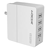 QICENT 4-Port USB Wall Charger, 30W Multi-Port USB Charger with Foldable Plug for iPhone 7 / 6s / 6 / 6 Plus, iPad Air 2, Samsung Galaxy S6, Note 5 and More - 2Pack (White)