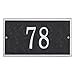 Whitehall Personalized Cast Metal Address Plaque - USA Made Custom House Number Sign - Rectangle (11