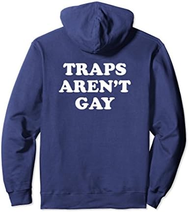 Unisex Funny Anime Otaku Weeaboo Traps Aren't Gay Hoodie XL: Navy