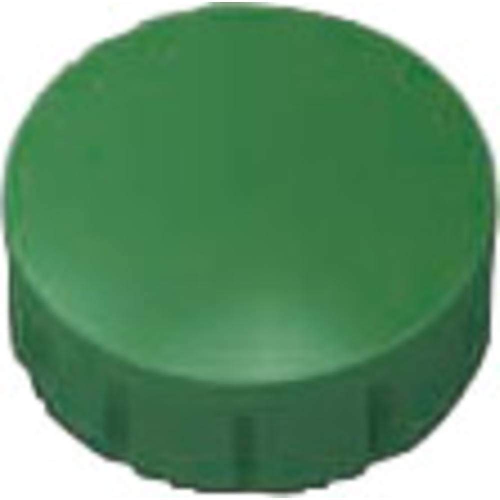 MAUL MAULsolid Magnets, Diameter 15 mm (Pack of 10), Mini Magnets Made of Plastic with 150 g Adhesive Force, Strong for Whiteboard and Magnetic Board, Ideal for Office, Home Office and Workshop, Green