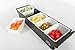 Fruit, Veggie & Condiment Caddy with Lid - Dispenser Tray For Candy, Dips & Salad Toppings | Bar Supplies For Catering & Parties | 5 x 20 Oz Compartments | Garnish Organizer Station for Restaurants