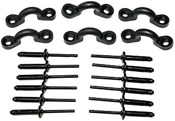 H2o Sure Hold Black Pad Eyes (Pack 6) With Rivets and Silcon Washer