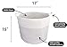 Cotton Rope Basket (White) - Blanket Basket, Storage for Baby Toys, Pillows, Towels, Laundry, Nursery Hamper/Organizer - Large 17 inch x 15 inch Round Woven Baskets with Handles, Living Room Decor