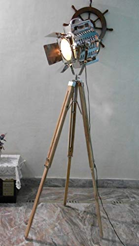 Thor Nautical 1950's Hollywood Studio Vintage Design Industrial Tripod Floor Lamp Rustic Vintage Home Decor Gifts