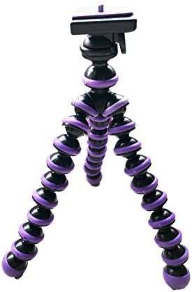 Flexible Camera Tripod for Point and Shoot Cameras, Purple-black
