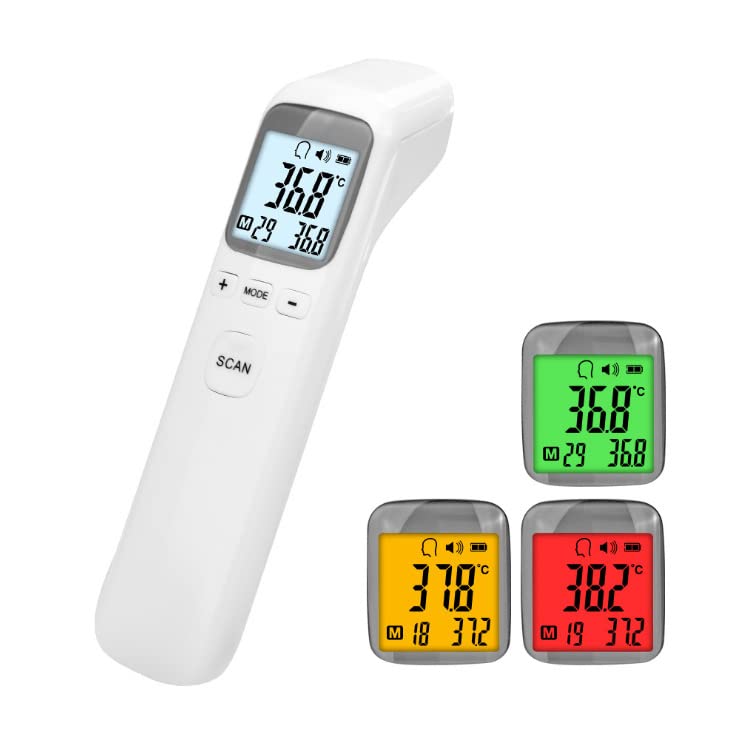 Forehead Thermometer for Adults, No-Touch Infrared Digital, Non Contact Baby Thermometer, Accurate Reading with Large Display, Mute Mode, Memory Recall