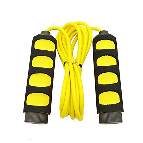 KINGSOO Jump Rope for Kids Adult- Adjustable Speed Jump Rope Lightweight Exercise Fitness (2PACK-Yellow)