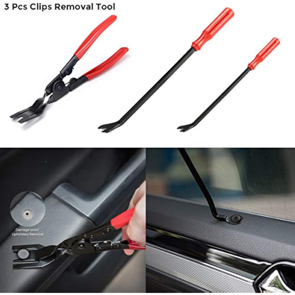 19Pcs Trim Removal Tool,Car Panel Door Audio Kit, Auto Clip Pliers