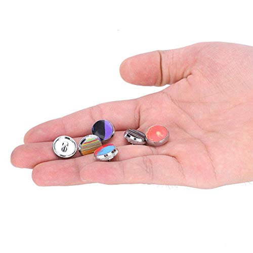 idalinya 6pcs Metal Stone Trumpet Finger Key Buttons Set Replacement Parts Accessory Inlays Brass Instrument Accessories