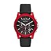 A|X Armani Exchange Men's AX1338 Chronograph Quartz Black Red Watch