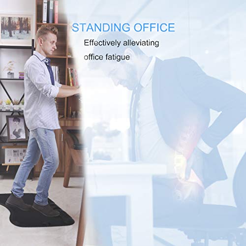 BestMassage Mat Comfort Ergonomic Anti Fatigue for Stand Up Desk Workstation Topography Varied Terrain Acupressure, Massage, Black
