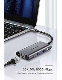 UtechSmart   Adaptador USB C a HDMI 6 en 1 con 3,280.8 ft de Ethernet, puerto de carga PD tipo C, 3 puertos USB 3.0, compatible con MacBook Pro, ChromeBook, XPS, y dispositivos USB C