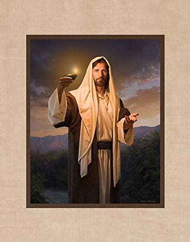 Simon Dewey Lead, Kindly Light 11x14 Mat- Picture of Jesus Christ- New Testament Art