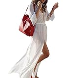 Dxnona Beach Long Cover up Dress (white)