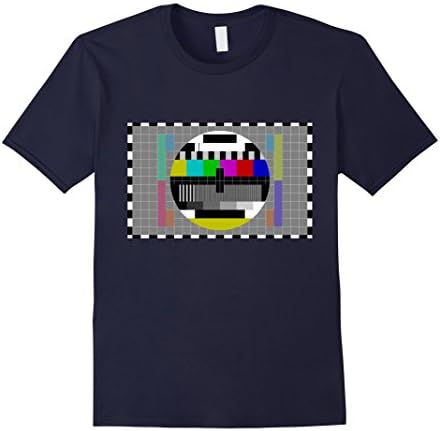 Mens TV Test pattern T-Shirt like Sheldon's tee men, women, kids XL Navy