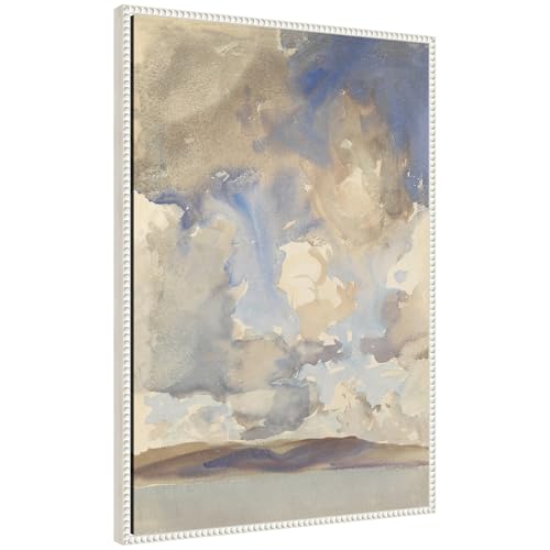 Kate and Laurel Framed Canvas Wall Art Print Clouds 1897 John Singer Sargent by…