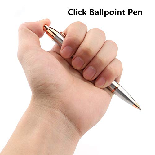 Retractable Ballpoint Pen, Black Ink Medium Point Gift Pens for Men, Women, School, Office, Business - 2 Pack