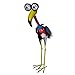 ReLive Retro Metal Flamingo 23.5 Inch Garden Decor with LED Solar Powered Lights