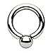 Surgical Steel Screwball Rings, Body Piercing Jewelry (0 gauge (8mm) - 5/8