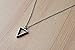 Triangle necklace for men, groomsmen gift, men's necklace with a silver triangle pendant, silver chain, gift for him, geometric necklace