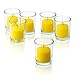 Light In The Dark Yellow Votive Candles - Box of 12 Unscented Candles - 10 Hour Burn Time - Candles for Weddings, Parties, Spas and Decorations